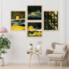 SET OF 4 DIGITAL WALL PAINTING
