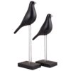 Sparrow Bird Home Decor showpiece on Iron Stand (Black Silver) - Image 2