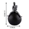 Men Sitting on Ball Showpiece for Home Decor Showpiece, Atlas Sculpture for Office Table Décor multicolour - Image 3